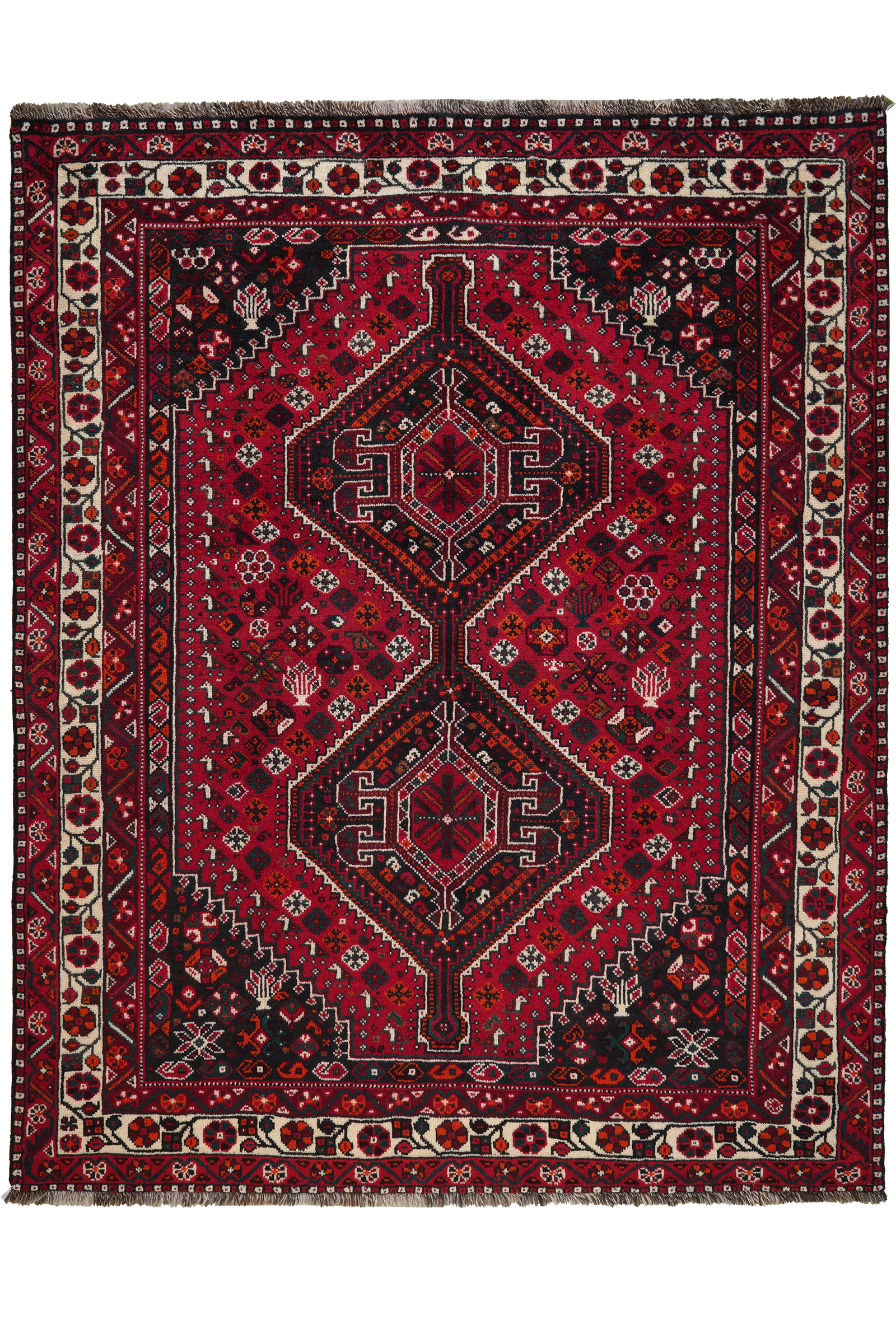 Gashgai — Handgefertigt, 207x166 cm, Beige, 100% Virgin Wool | Main view