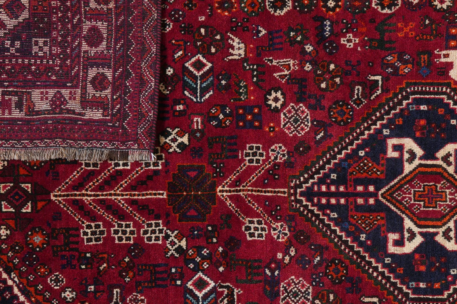 Shiraz — Hand-knotted, 169x268 cm, Red, 100% Virgin Wool | View 7