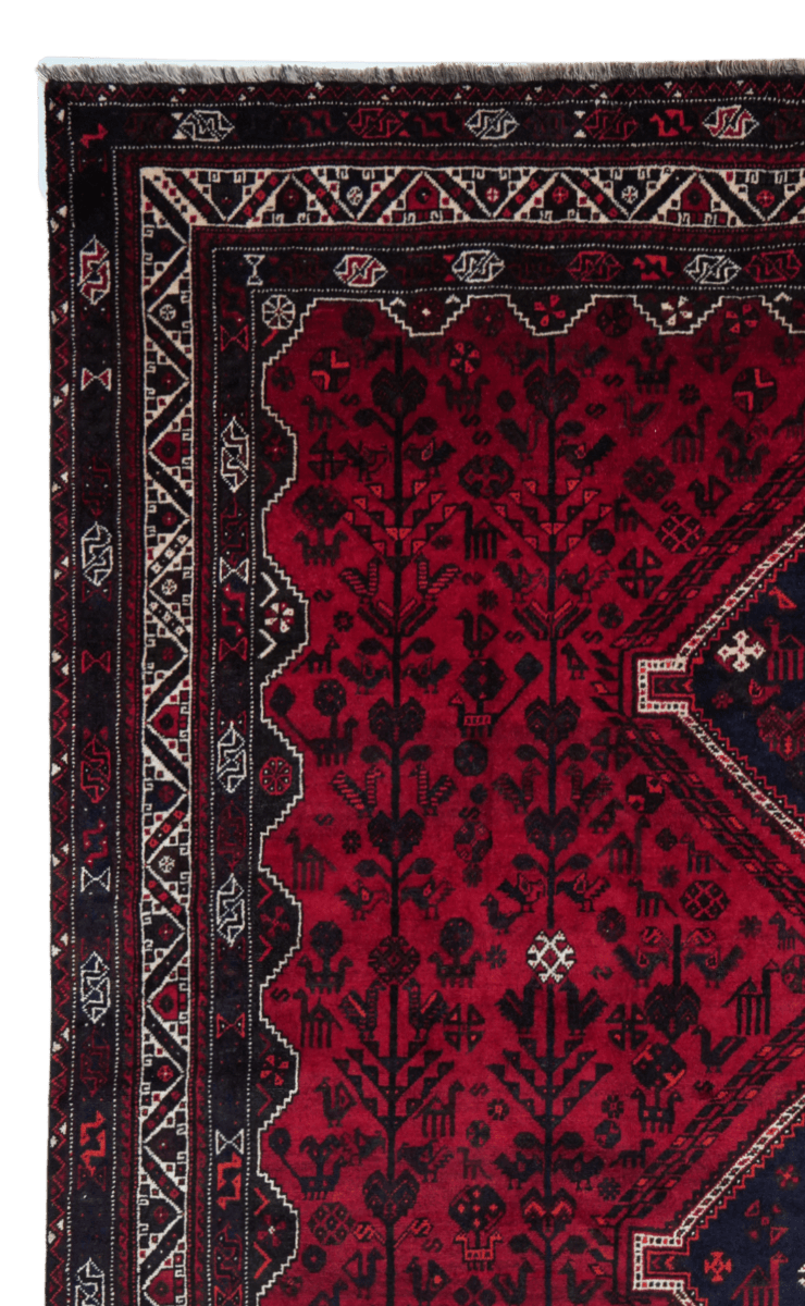Gashgai — Hand-knotted, 310x393 cm, Red, 100% Virgin Wool | View 3