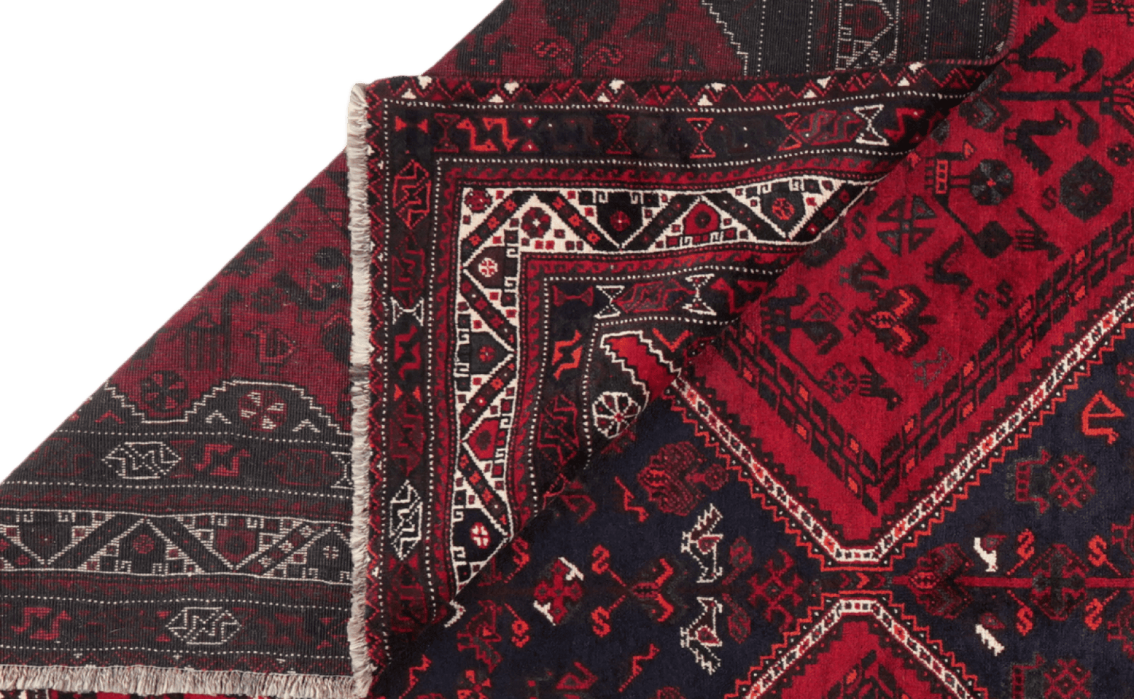 Gashgai — Hand-knotted, 310x393 cm, Red, 100% Virgin Wool | View 5