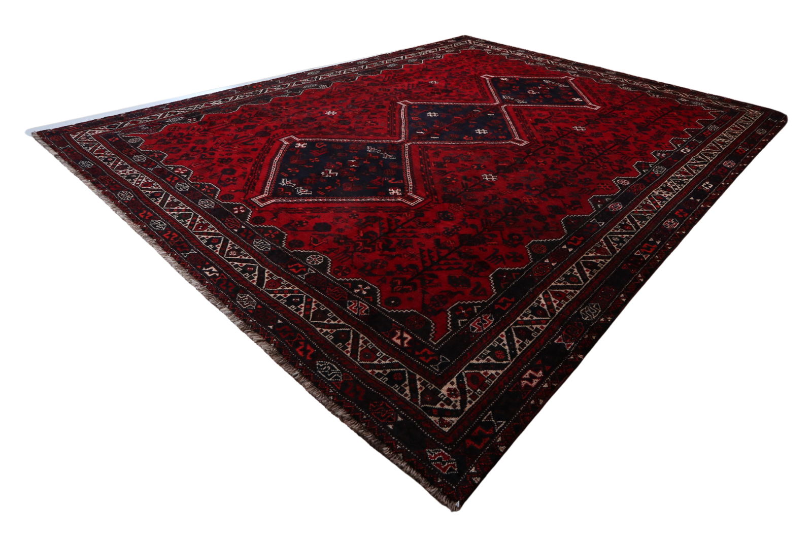 Gashgai — Handgefertigt, 393x310 cm, Beige, 100% Virgin Wool | View 7