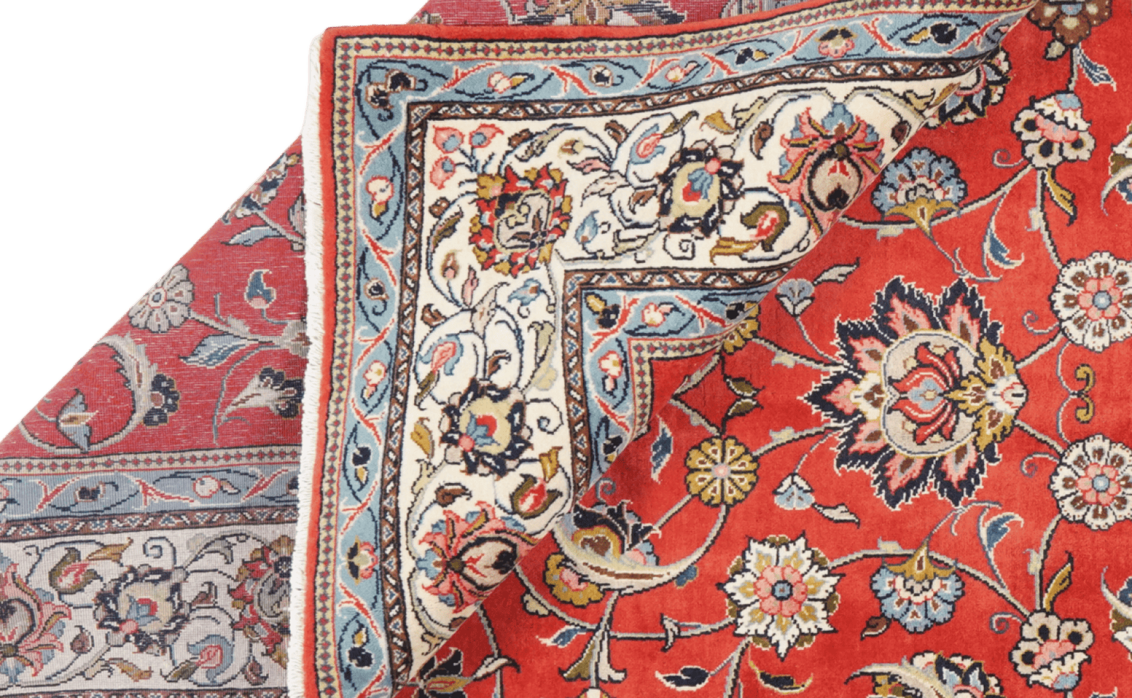 Sarough — Hand-knotted, 218x322 cm, Red, 100% Virgin Wool | View 5