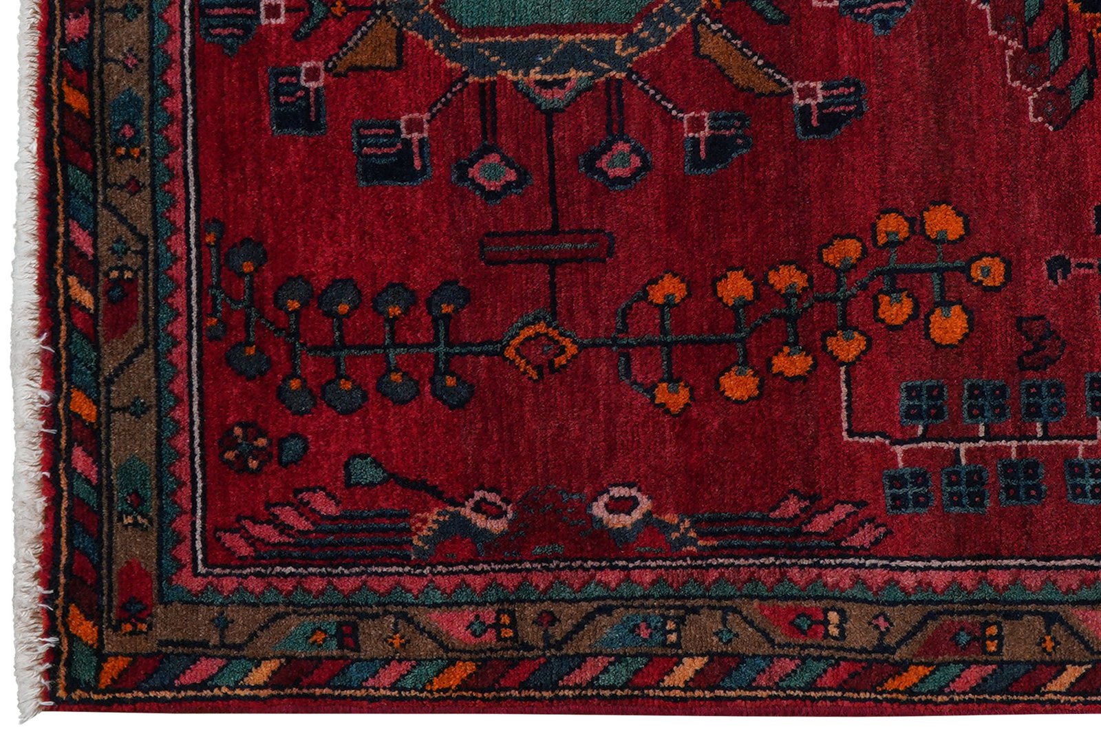 Lilian — Hand-knotted, 104x171 cm, Red, 100% Virgin Wool | View 3
