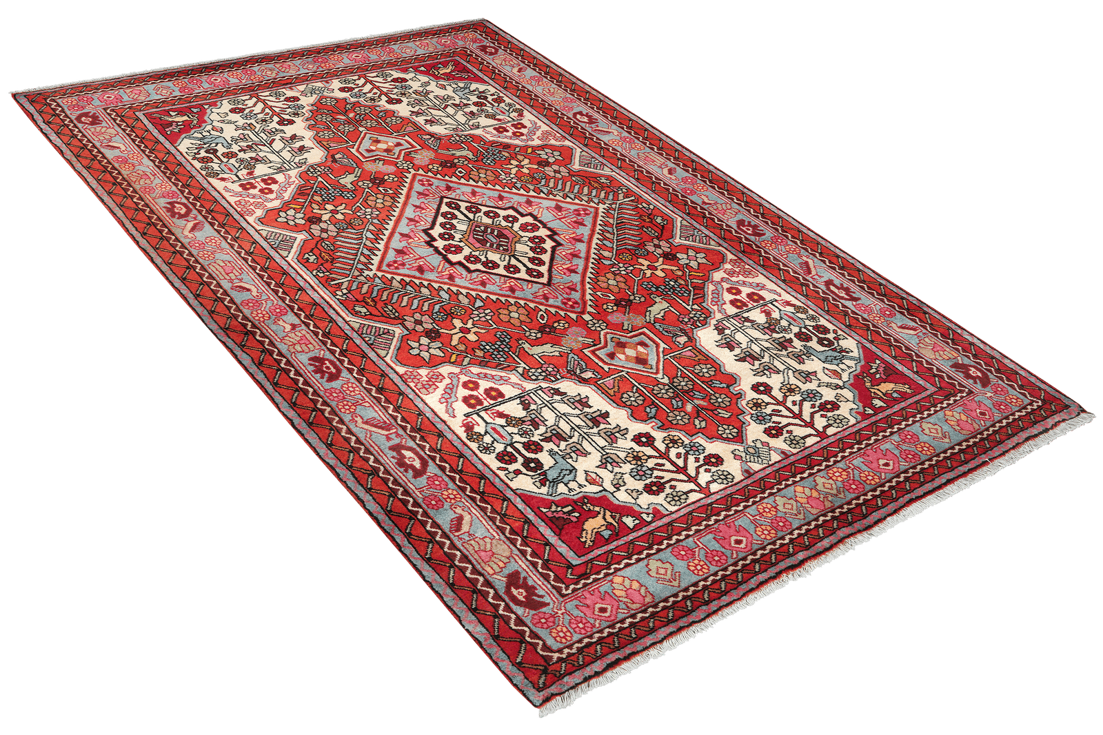 Nahavand — Hand-knotted, 154x236 cm, Red, 100% Virgin Wool | View 4