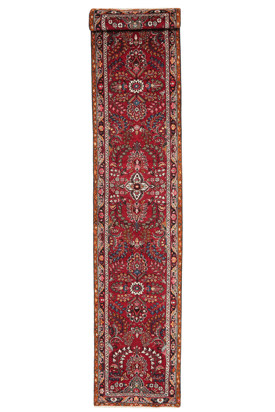 Mehreban — Hand-knotted, 83x413 cm, Red, 100% Virgin Wool | Main view