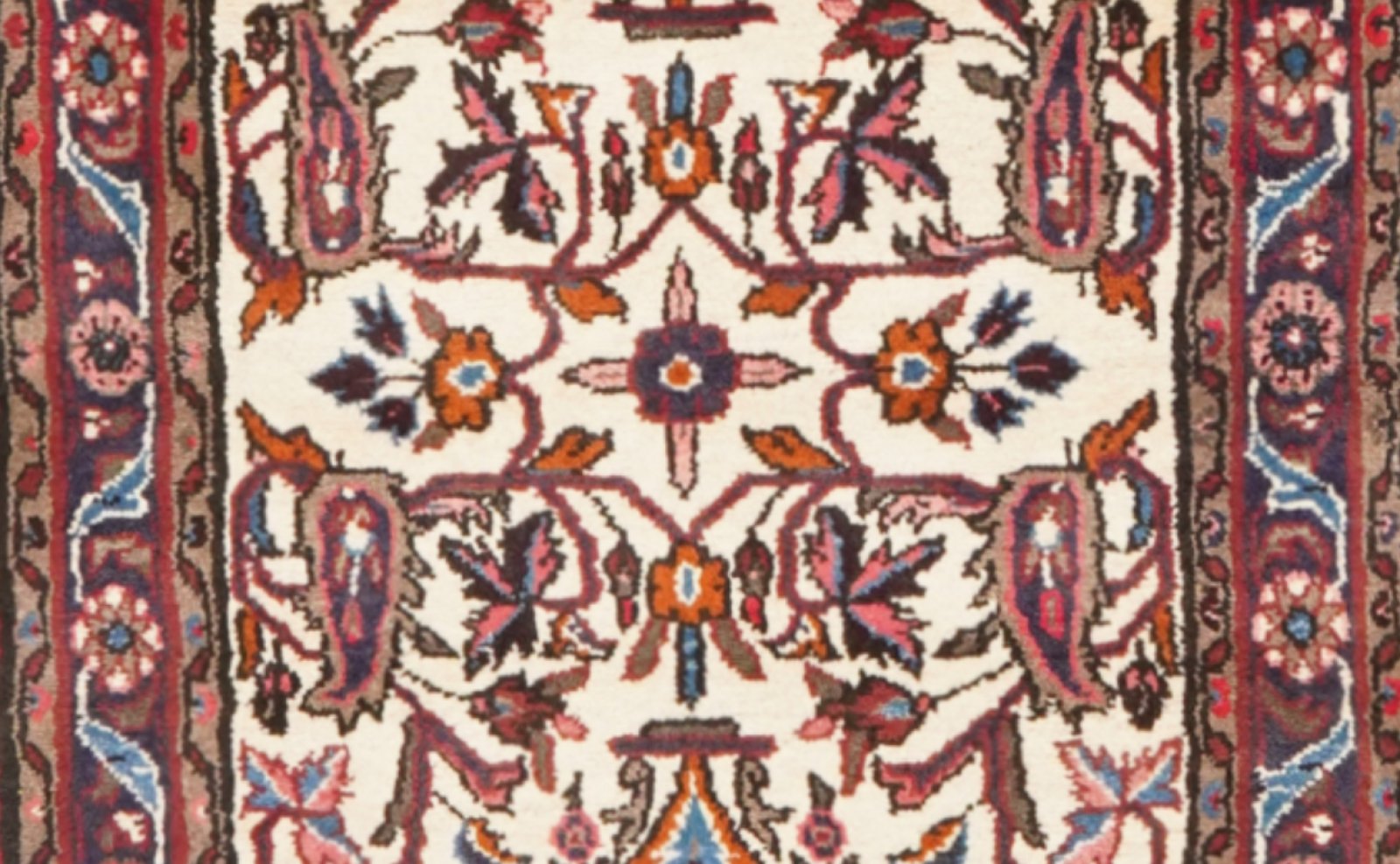 Mehreban — Hand-knotted, 77x388 cm, Beige, 100% Virgin Wool | View 4