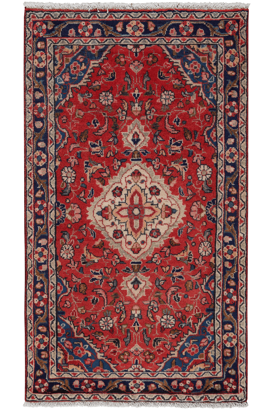 Dardjazin — Hand-knotted, 80x142 cm, Red, 100% Virgin Wool | Main view