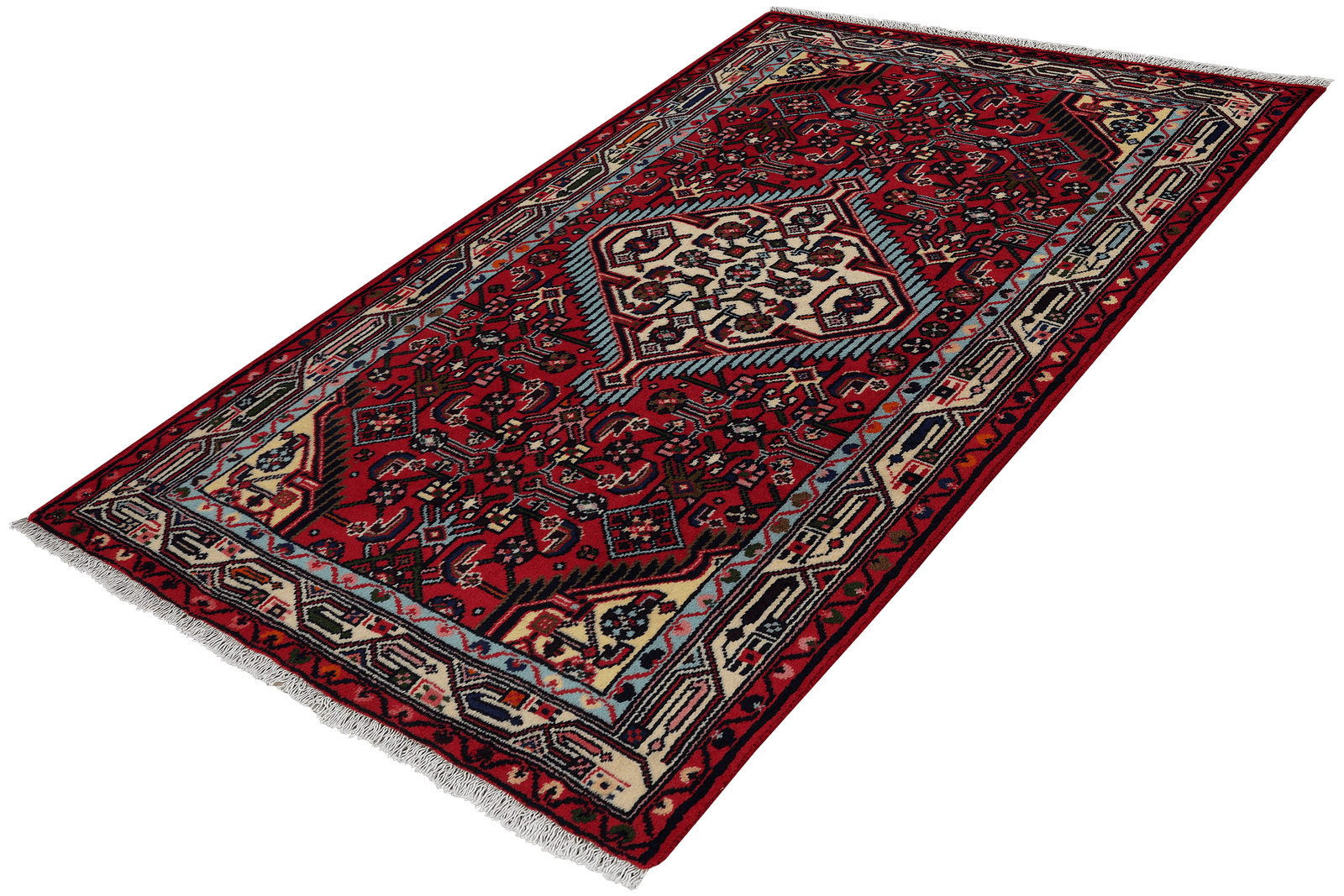 Assadabad — Hand-knotted, 81x136 cm, Red, 100% Virgin Wool | View 5