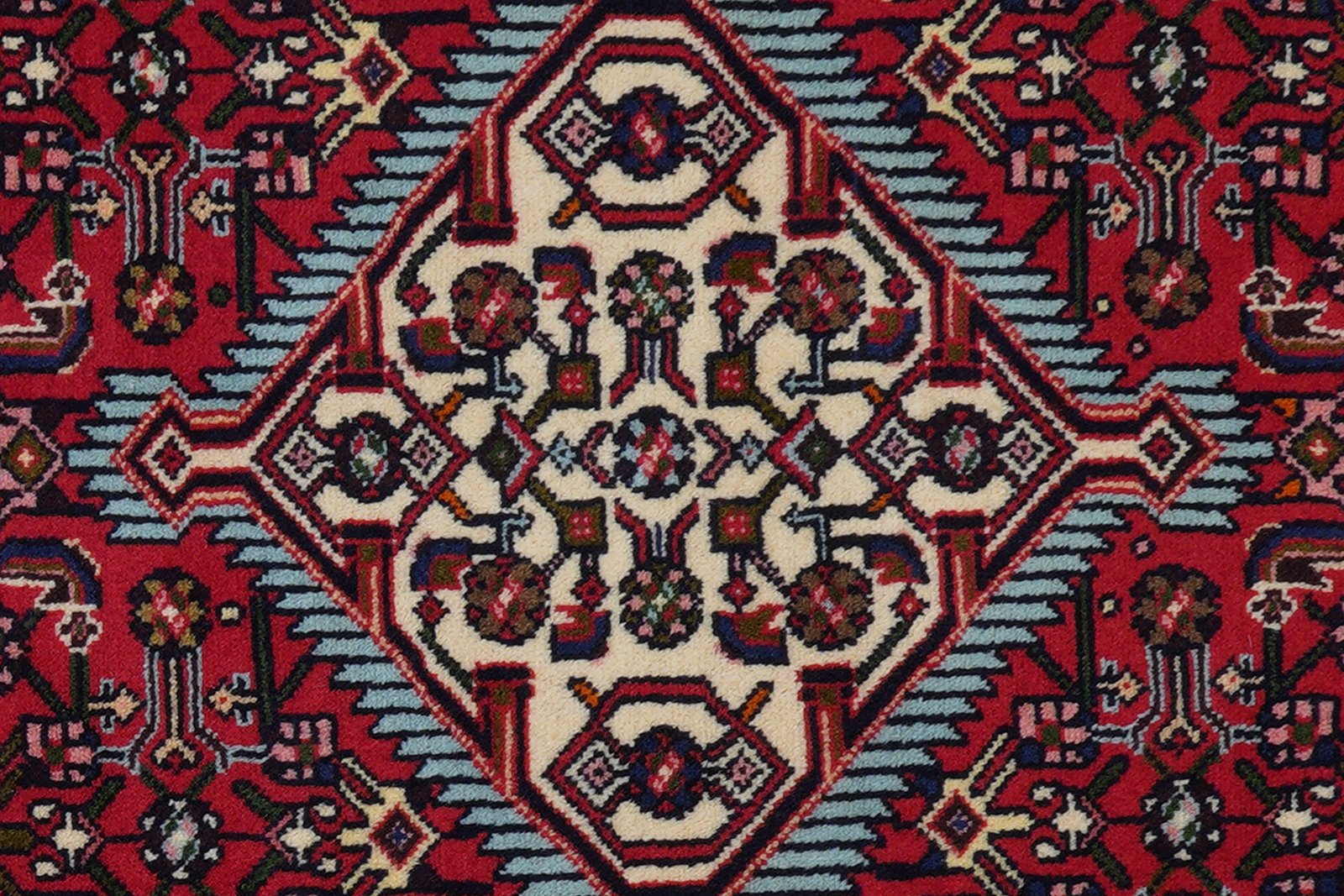 Assadabad — Hand-knotted, 81x136 cm, Red, 100% Virgin Wool | View 6