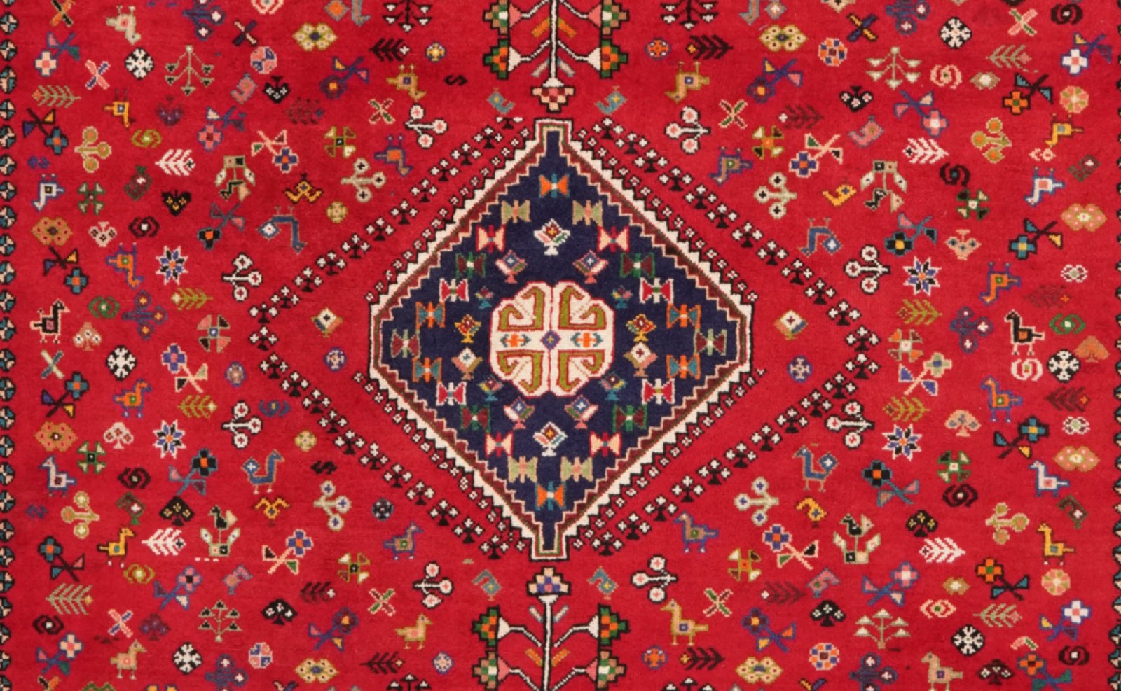 Gashgai — Hand-knotted, 212x325 cm, Red, 100% Virgin Wool | View 4