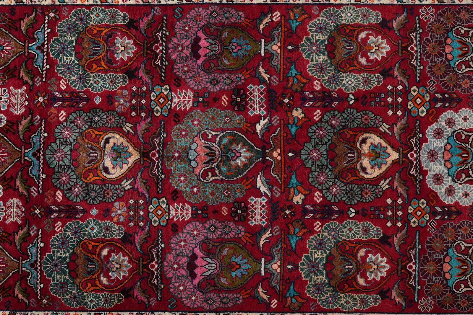 Gashgai — Hand-knotted, 206x297 cm, Red, 100% Virgin Wool | View 6