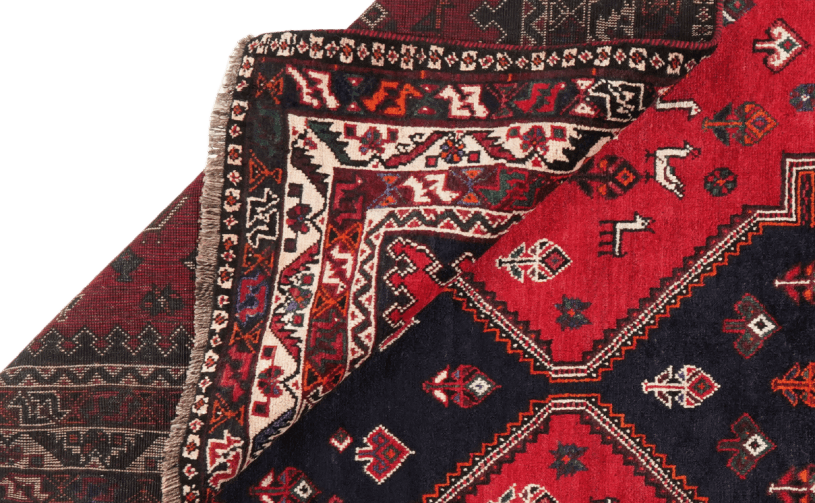 Shiraz — Hand-knotted, 221x302 cm, Red, 100% Virgin Wool | View 5