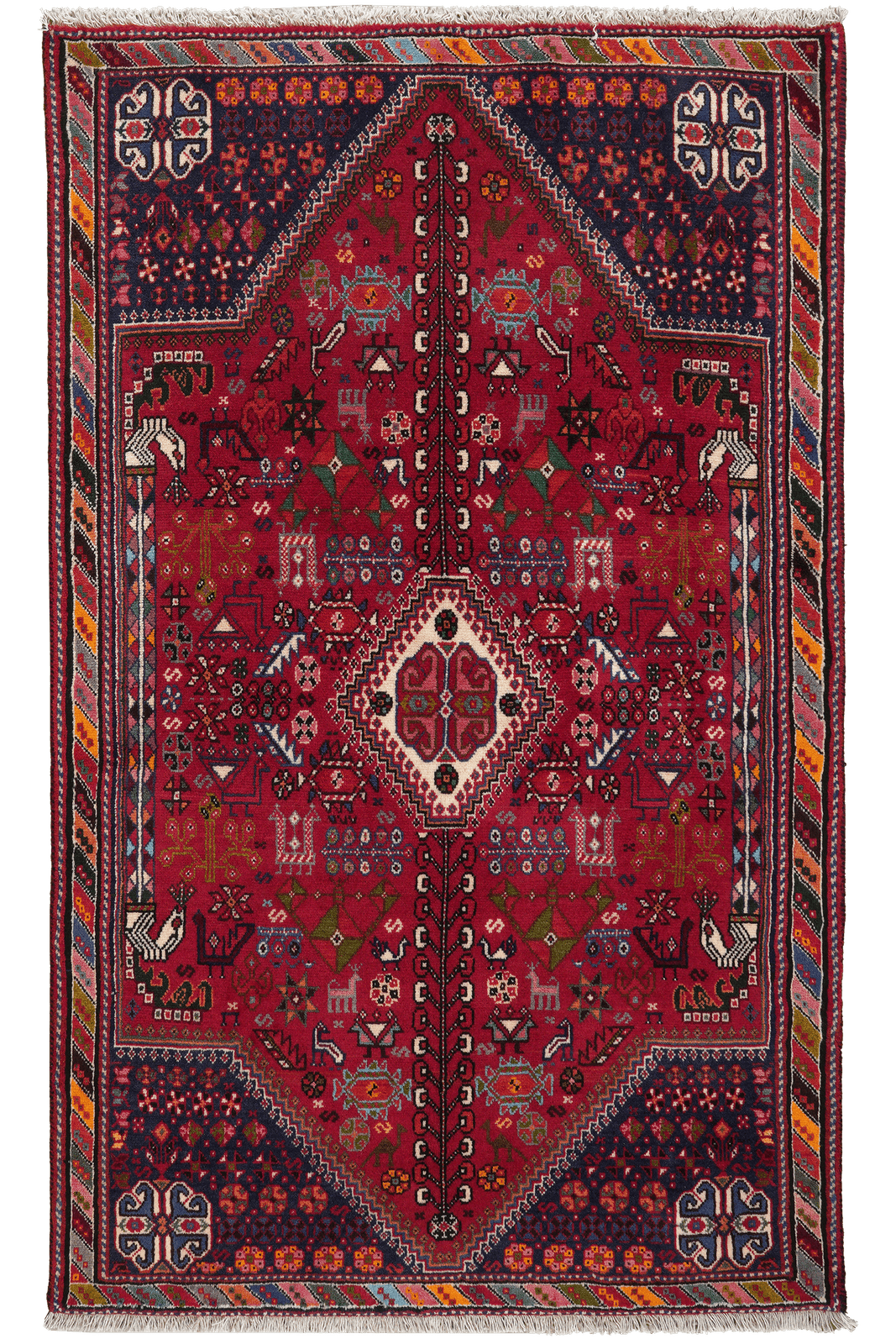 Gashgai — Hand-knotted, 105x172 cm, Red, 100% Virgin Wool | Main view