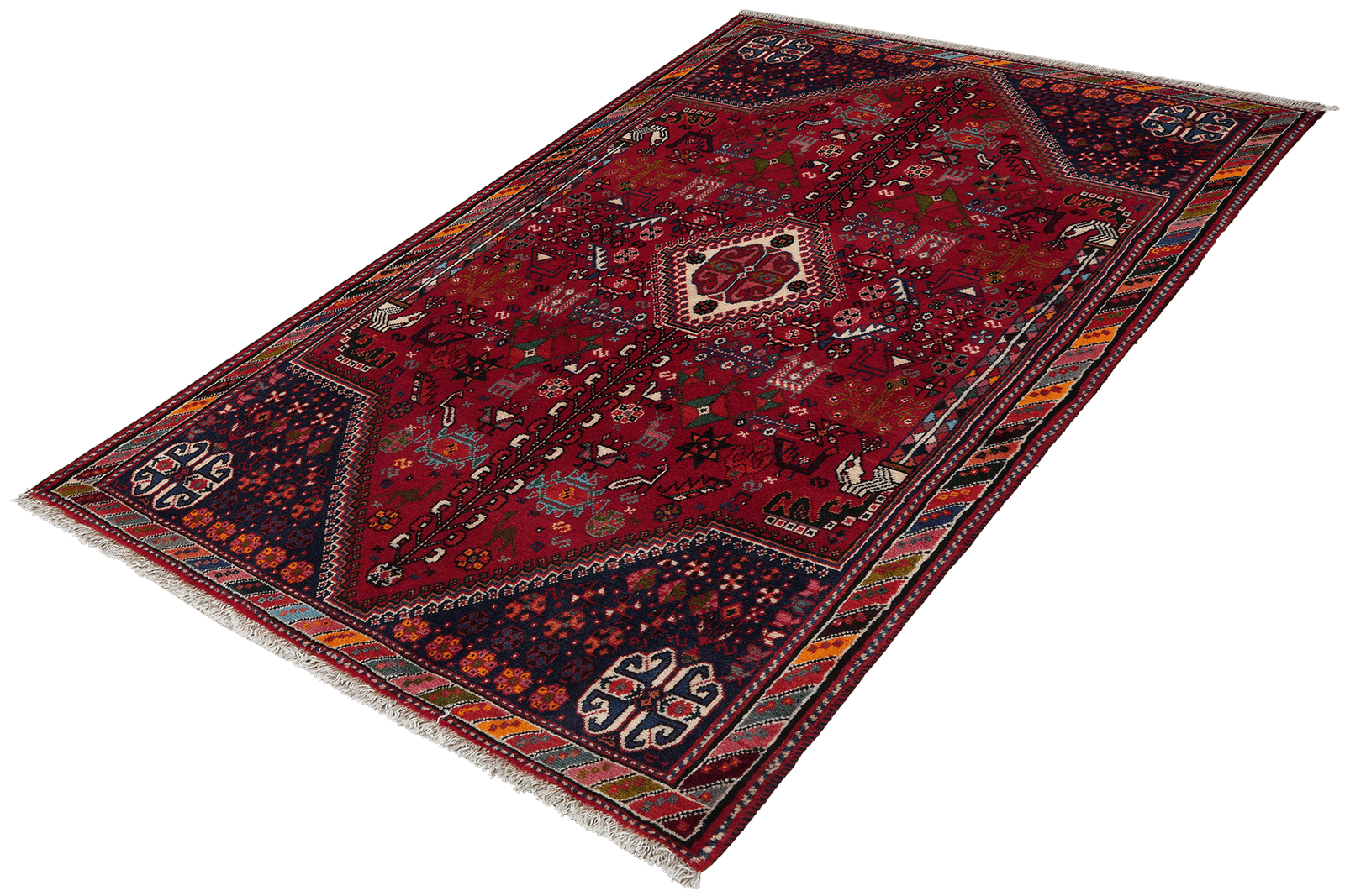 Gashgai — Hand-knotted, 105x172 cm, Red, 100% Virgin Wool | View 5