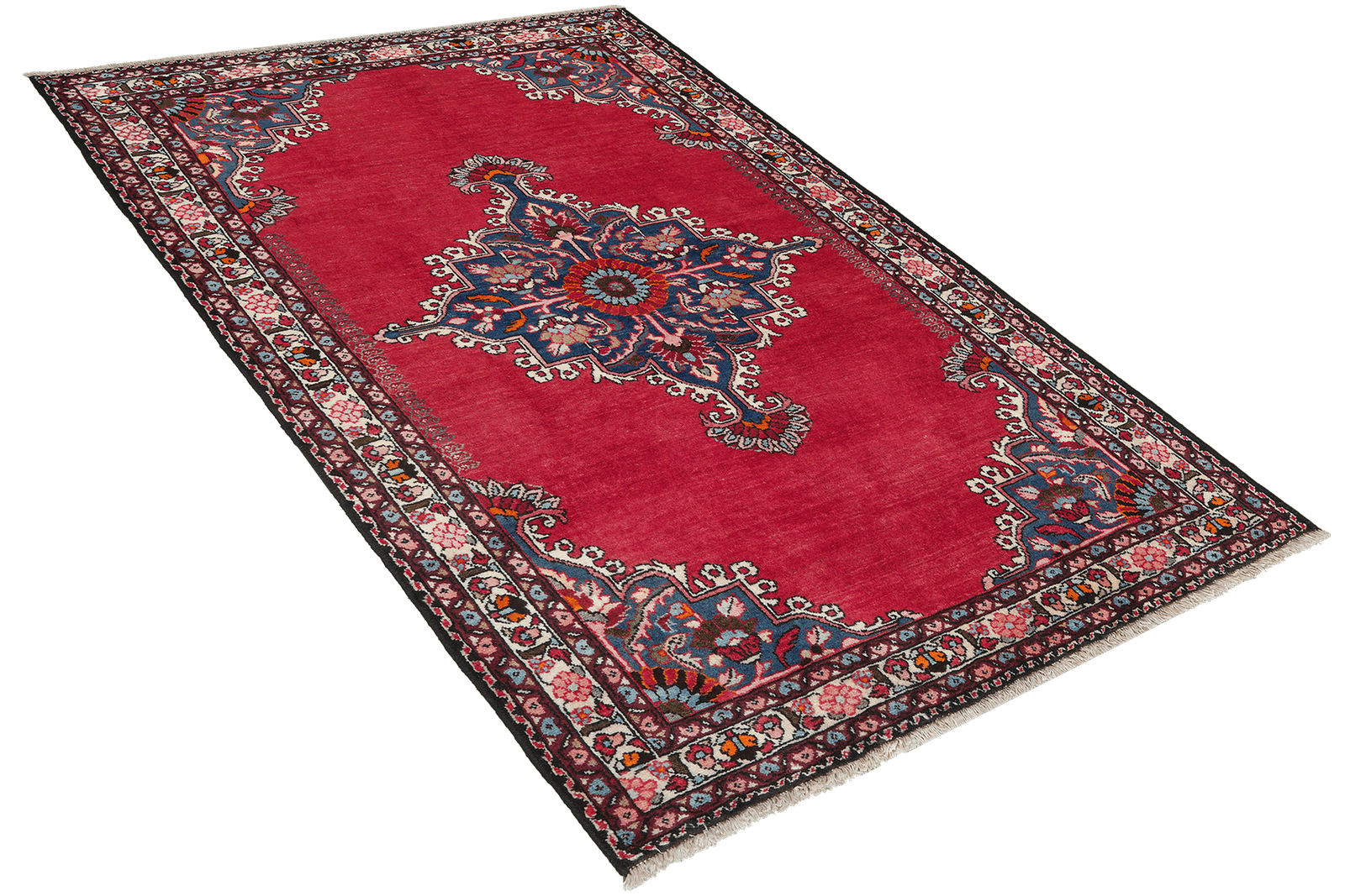 Roudbar — Hand-knotted, 125x176 cm, Red, 100% Virgin Wool | View 4