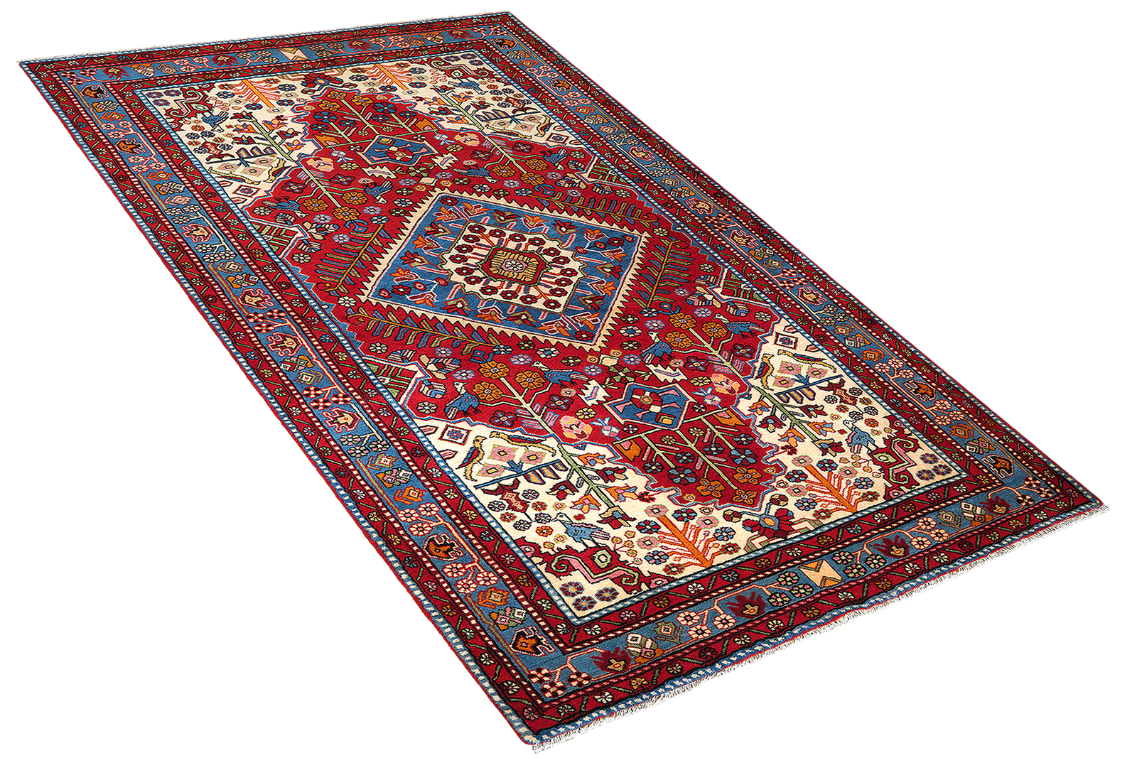 Nahavand — Hand-knotted, 155x241 cm, Red, 100% Virgin Wool | View 4
