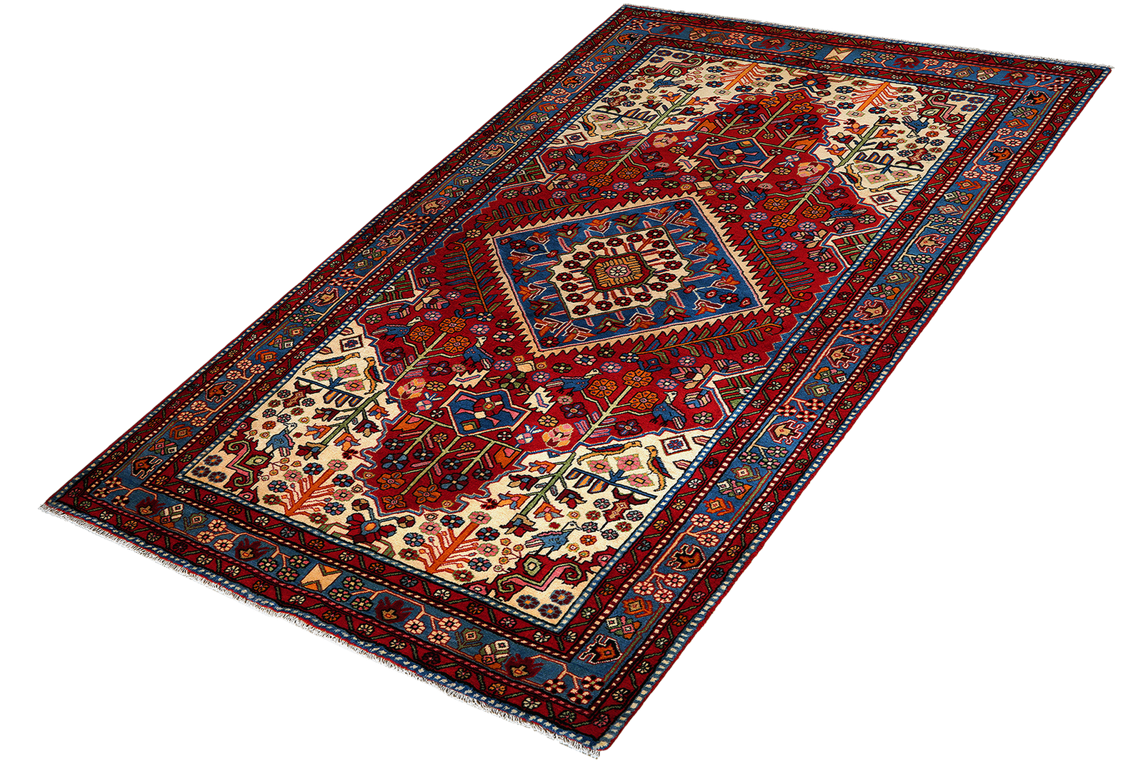 Nahavand — Hand-knotted, 155x241 cm, Red, 100% Virgin Wool | View 5