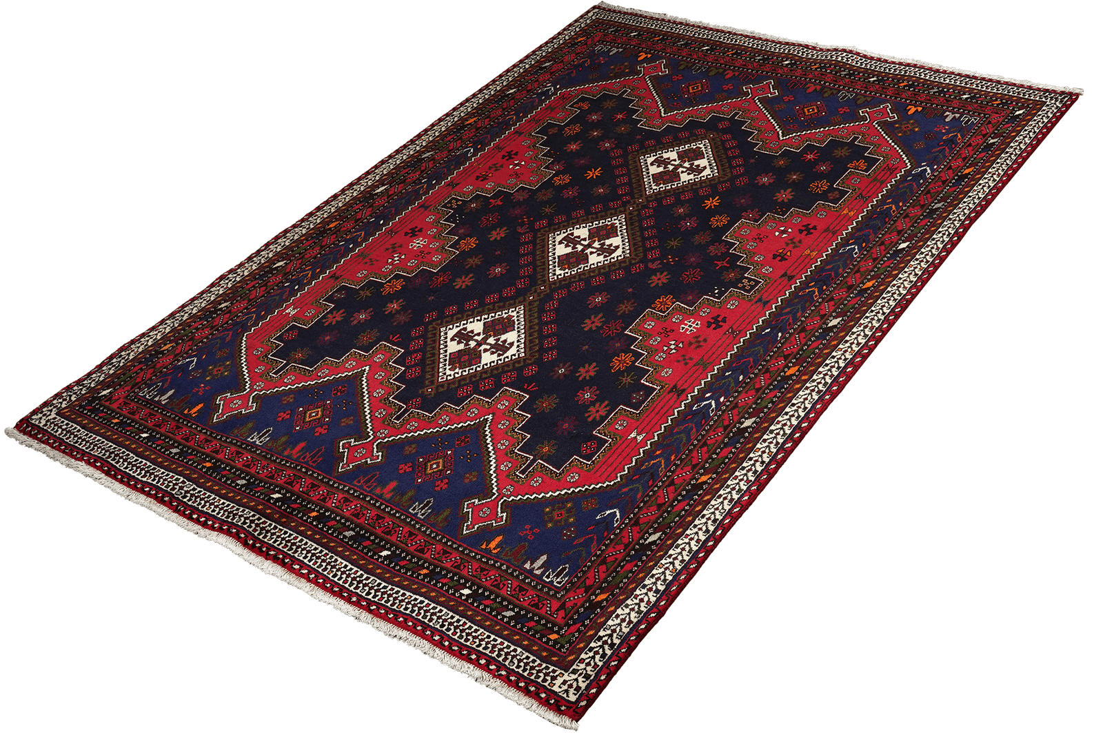 Afshar — Hand-knotted, 174x242 cm, Blue, 100% Virgin Wool | View 5
