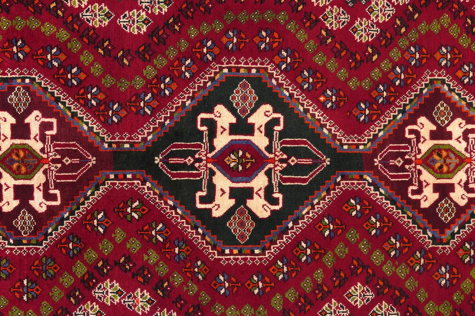Gashgai — Hand-knotted, 173x271 cm, Red, 100% Virgin Wool | View 6