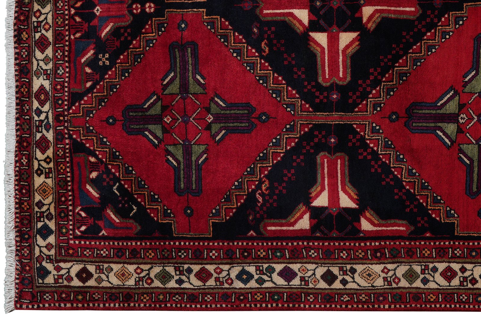 Afshar — Hand-knotted, 162x250 cm, Blue, 100% Virgin Wool | View 3