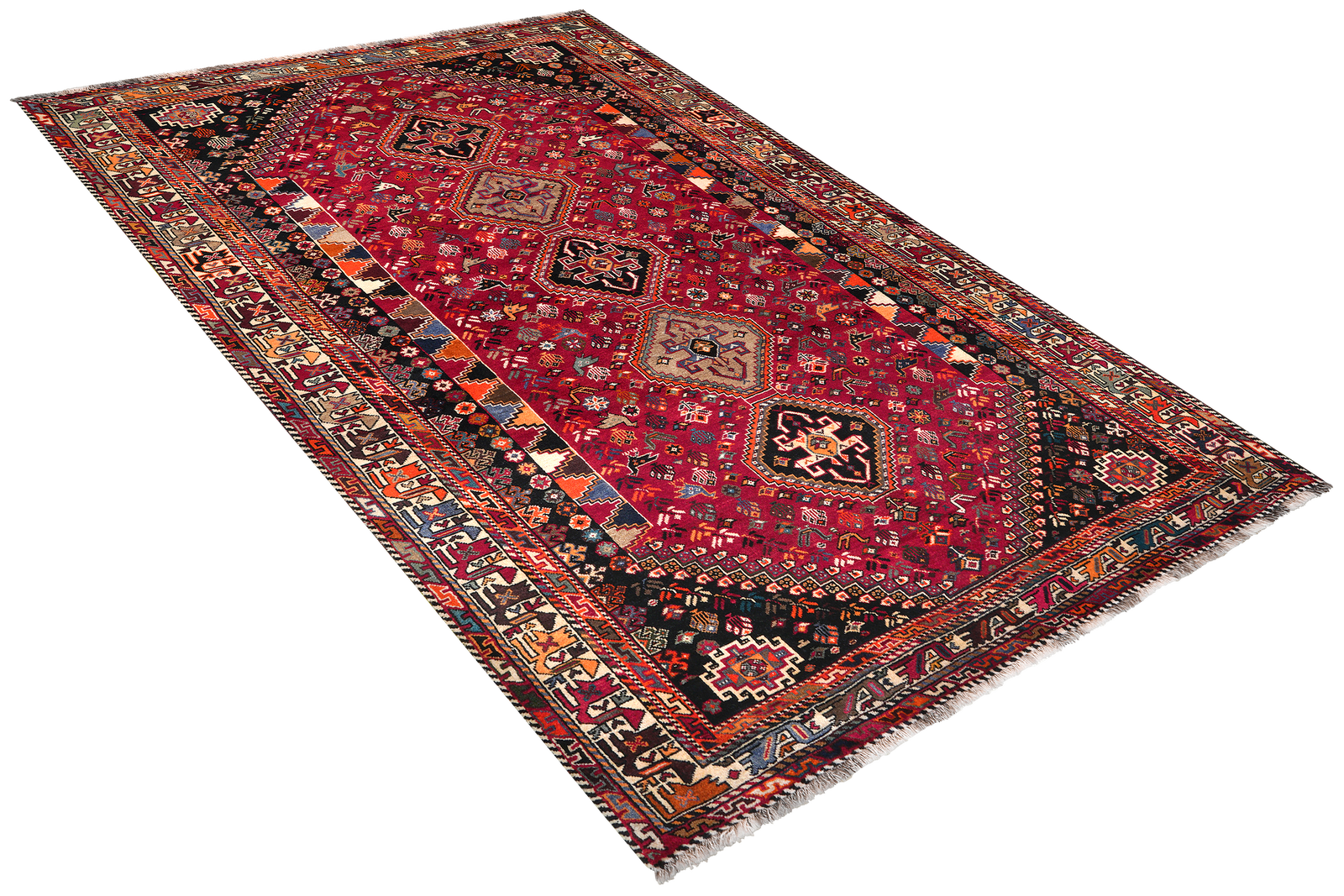 Gashgai — Handgefertigt, 260x162 cm, Beige, 100% Virgin Wool | View 5