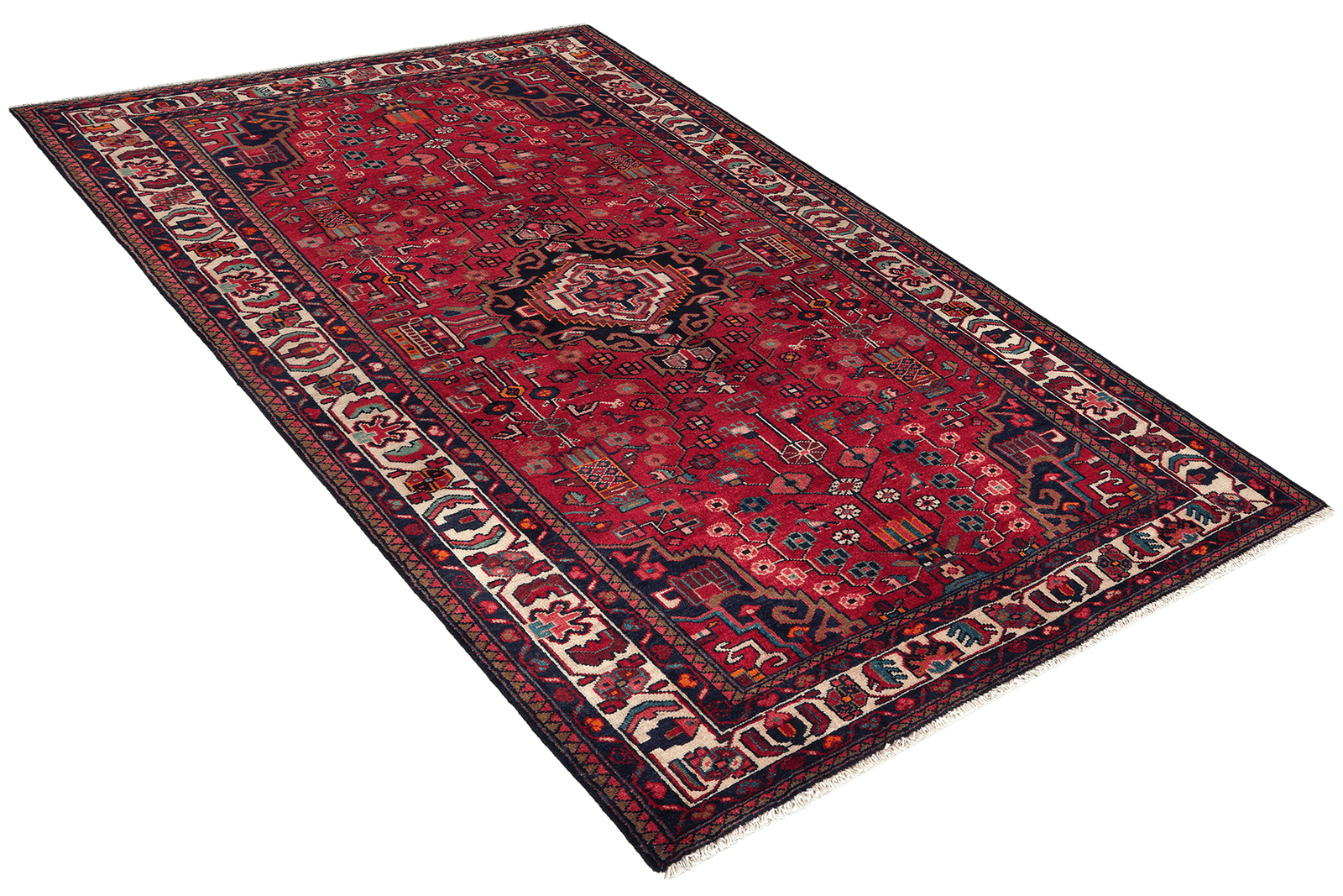 Toysarghan — Hand-knotted, 133x230 cm, Red, 100% Virgin Wool | View 4