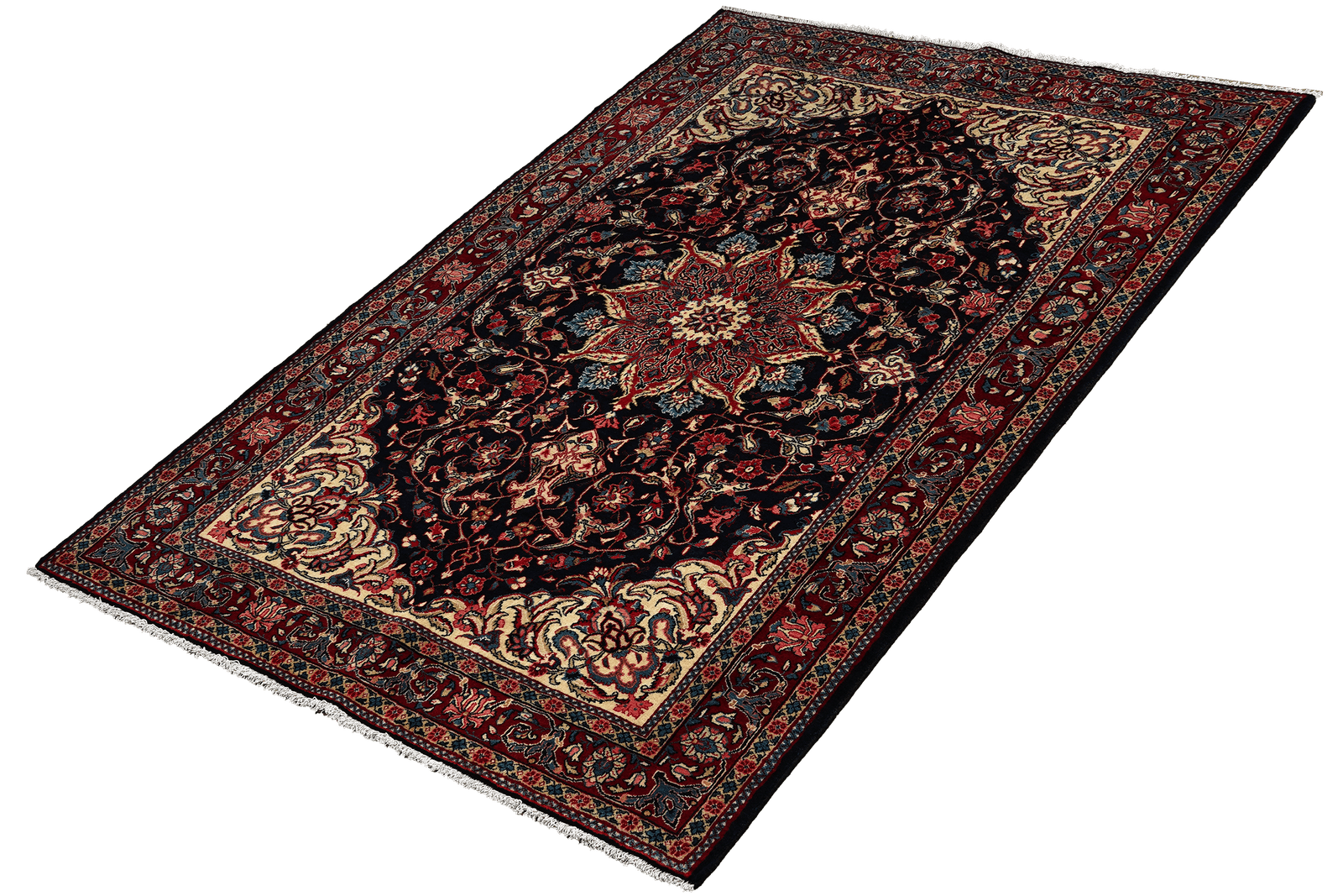 Sarough — Hand-knotted, 137x217 cm, Blue, 100% Virgin Wool | View 5