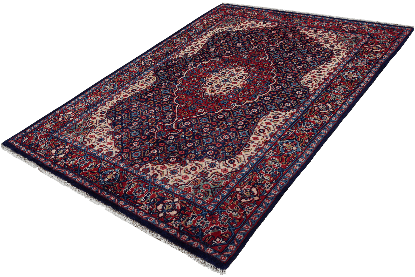 Sarough — Hand-knotted, 106x148 cm, Blue, 100% Virgin Wool | View 5