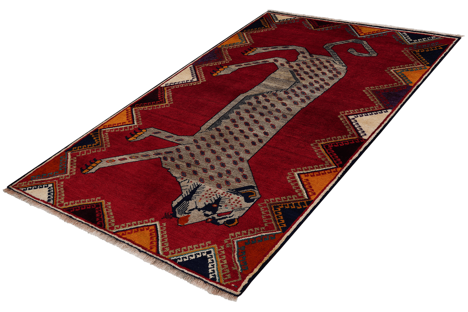 Gashgai — Hand-knotted, 103x180 cm, Red, 100% Virgin Wool | View 5