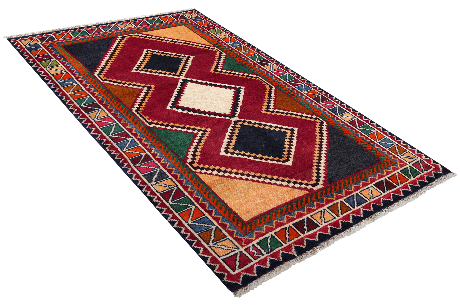 Gashgai — Hand-knotted, 109x180 cm, Red, 100% Virgin Wool | View 4