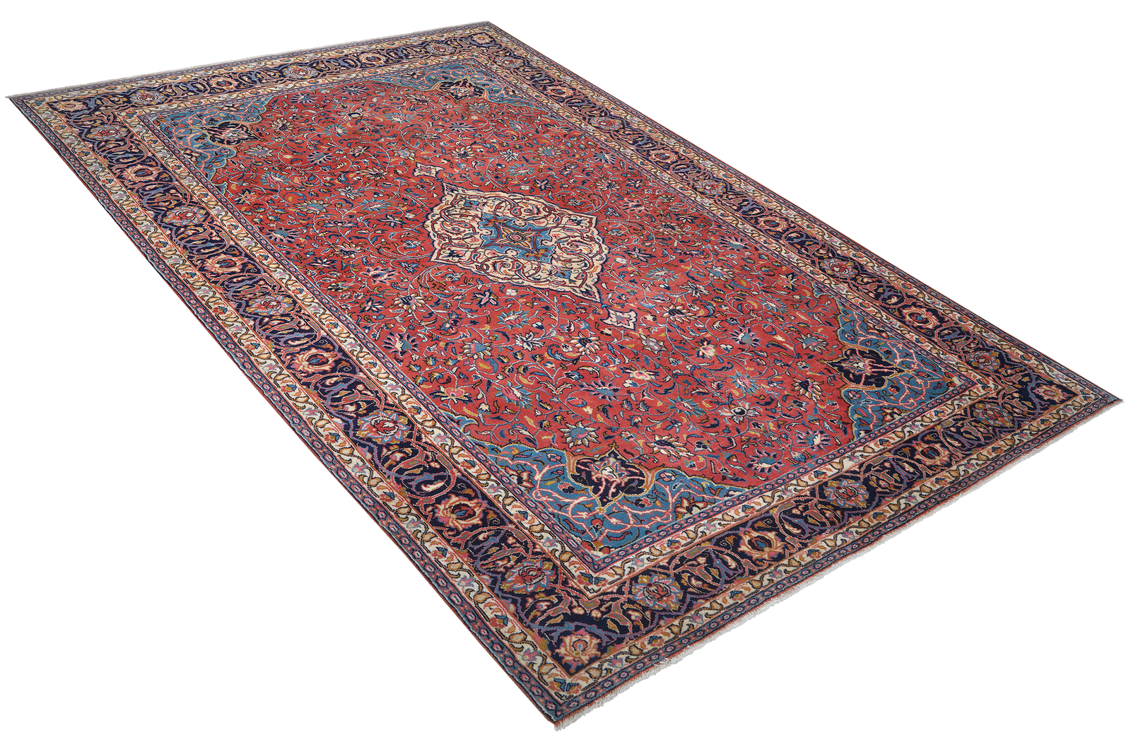 Sarough — Handgefertigt, 304x193 cm, Blau, 100% Virgin Wool | View 5