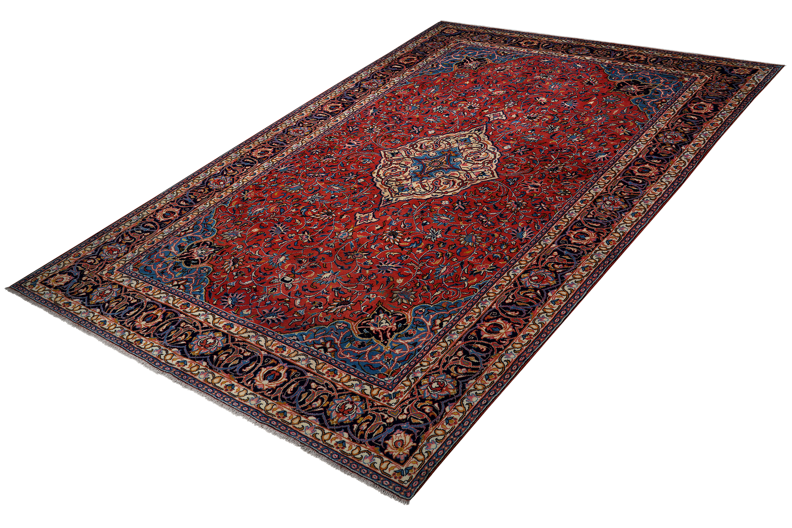 Sarough — Handgefertigt, 304x193 cm, Blau, 100% Virgin Wool | View 6