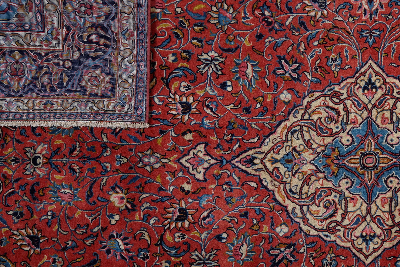 Sarough — Handgefertigt, 304x193 cm, Blau, 100% Virgin Wool | View 8