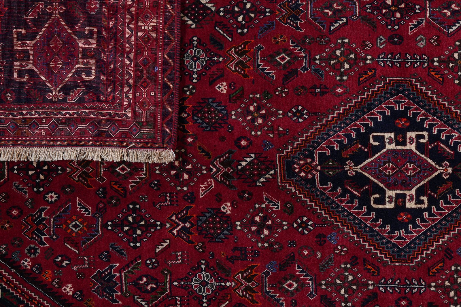 Gashgai — Hand-knotted, 198x298 cm, Red, 100% Virgin Wool | View 7