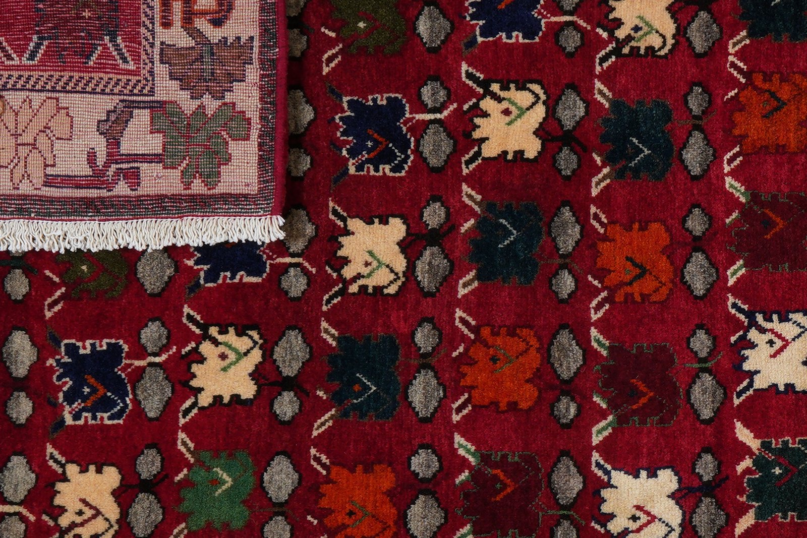 Gashgai — Hand-knotted, 106x198 cm, Red, 100% Virgin Wool | View 7