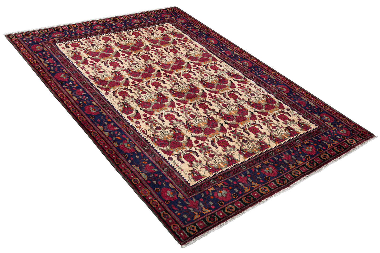 Afshar — Hand-knotted, 167x238 cm, Beige, 100% Virgin Wool | View 4