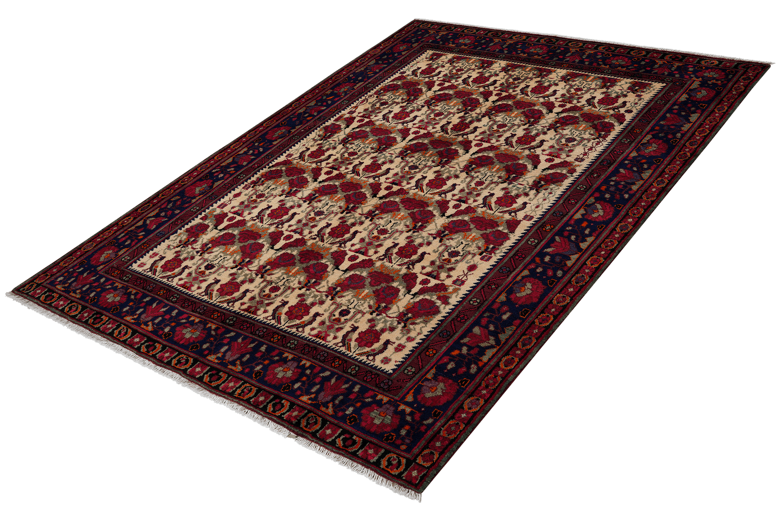 Afshar — Hand-knotted, 167x238 cm, Beige, 100% Virgin Wool | View 5