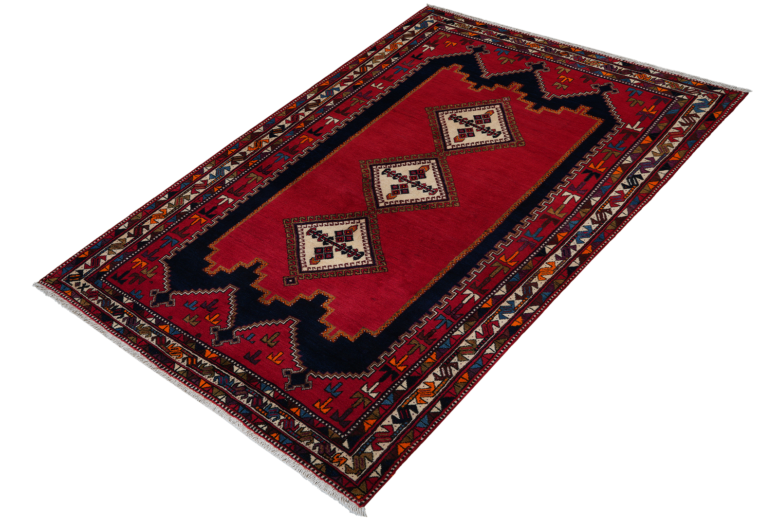 Afshar — Handgefertigt, 235x145 cm, Beige, 100% Virgin Wool | View 6