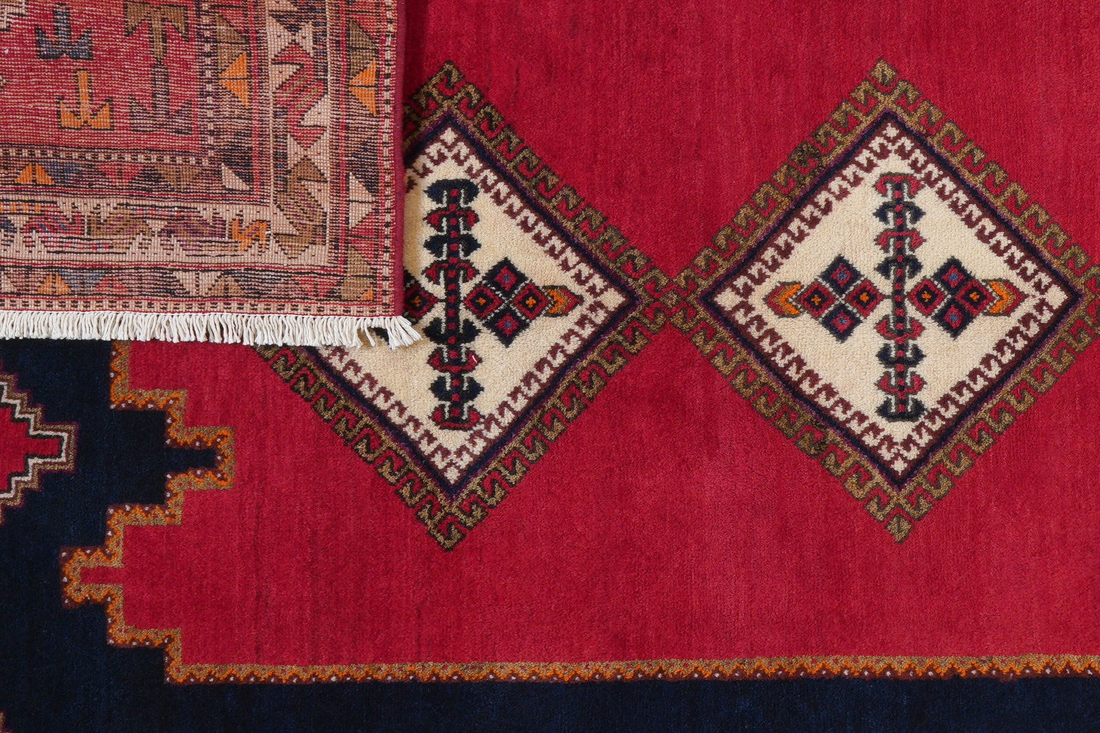 Afshar — Handgefertigt, 235x145 cm, Beige, 100% Virgin Wool | View 8