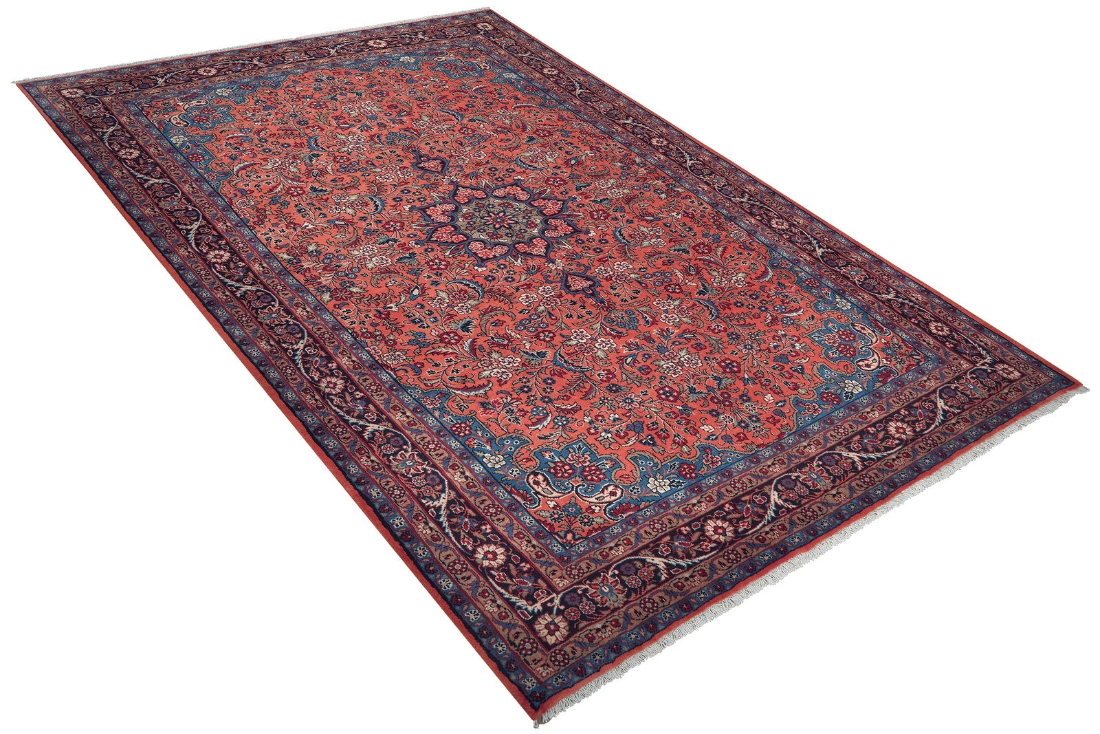Mehreban — Hand-knotted, 206x300 cm, Red, 100% Virgin Wool | View 4