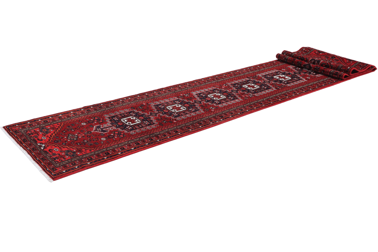Khamseh — Hand-knotted, 80x579 cm, Red, 100% Virgin Wool | View 6