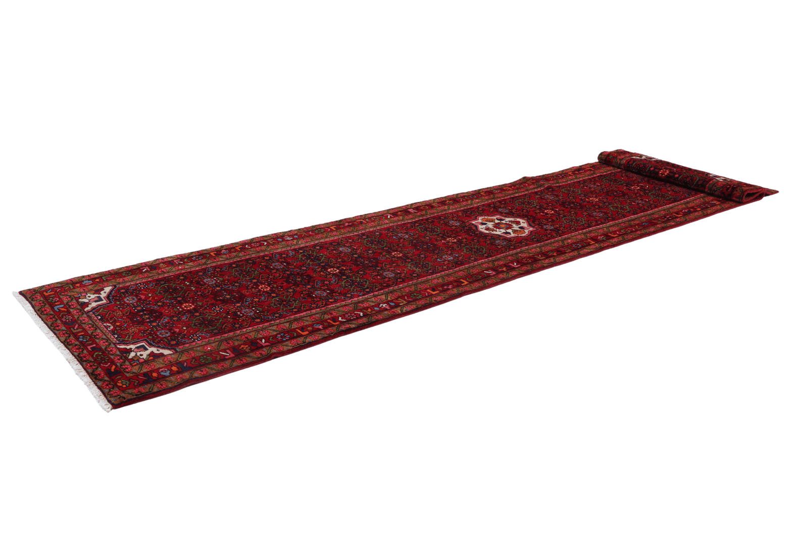 Hosseinabad — Hand-knotted, 92x434 cm, Red, 100% Virgin Wool | View 6