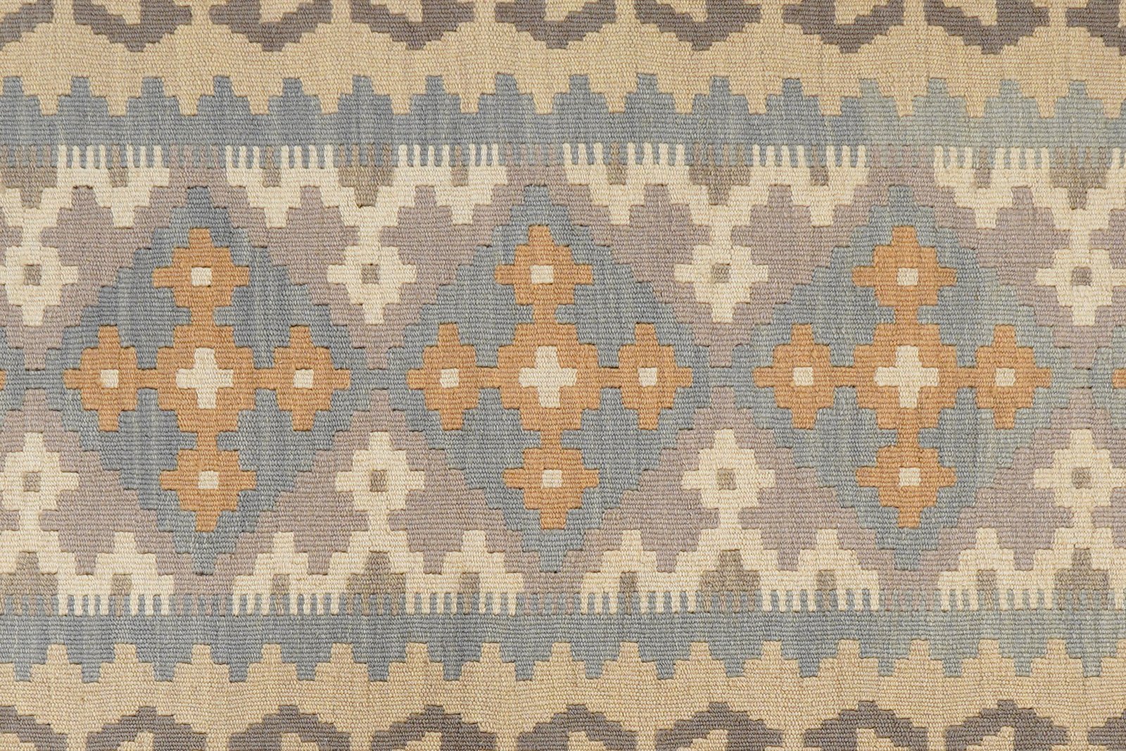 Kelim Gashgai — Handmade, 82x294 cm, Grey, 100% Virgin Wool | View 5