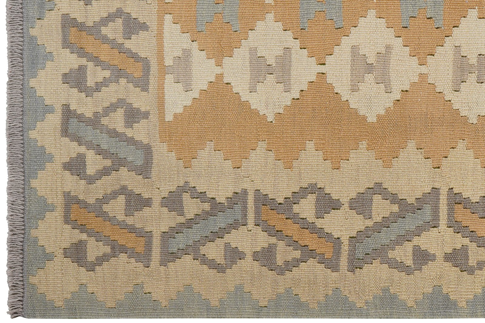 Kelim Gashgai — Handmade, 118x170 cm, Beige, 100% Virgin Wool | View 3