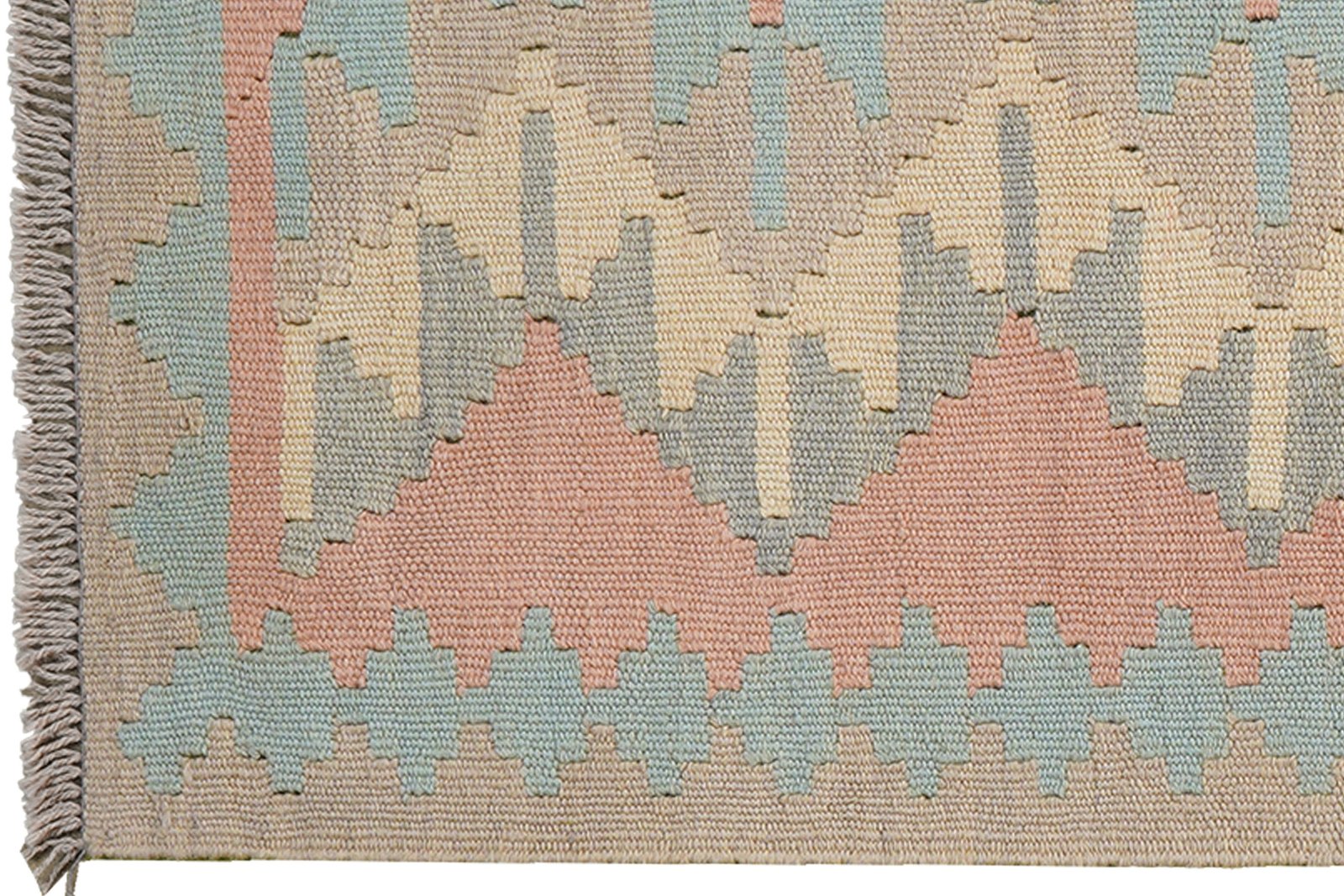 Kelim Gashgai — Handmade, 57x186 cm, Pink, 100% Virgin Wool | View 3