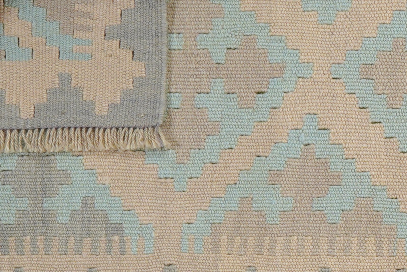 Kelim Gashgai — Handmade, 53x197 cm, Beige, 100% Virgin Wool | View 6