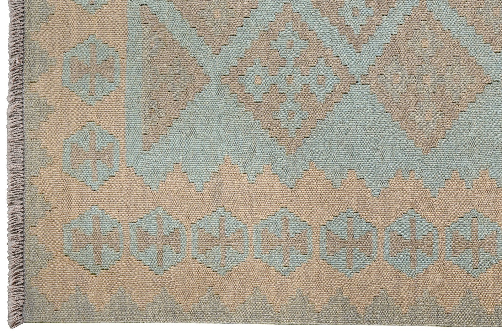 Kelim Gashgai — Handmade, 123x173 cm, Green, 100% Virgin Wool | View 3