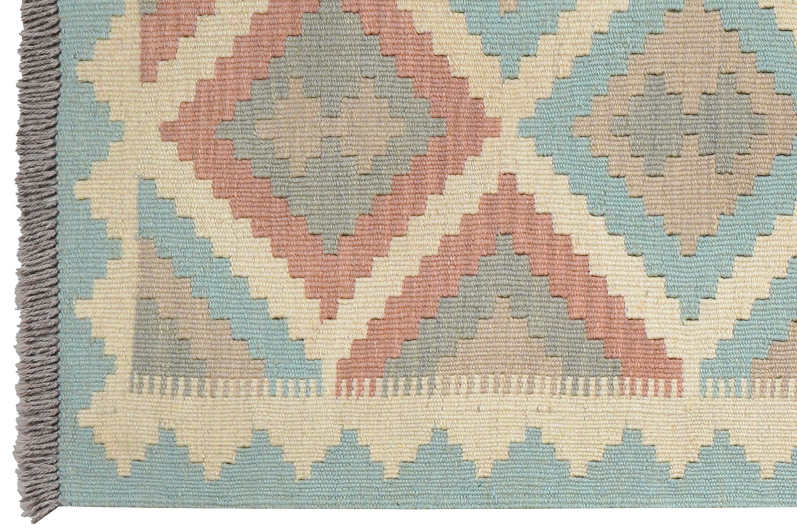 Kelim Gashgai — Handmade, 56x199 cm, Beige, 100% Virgin Wool | View 3