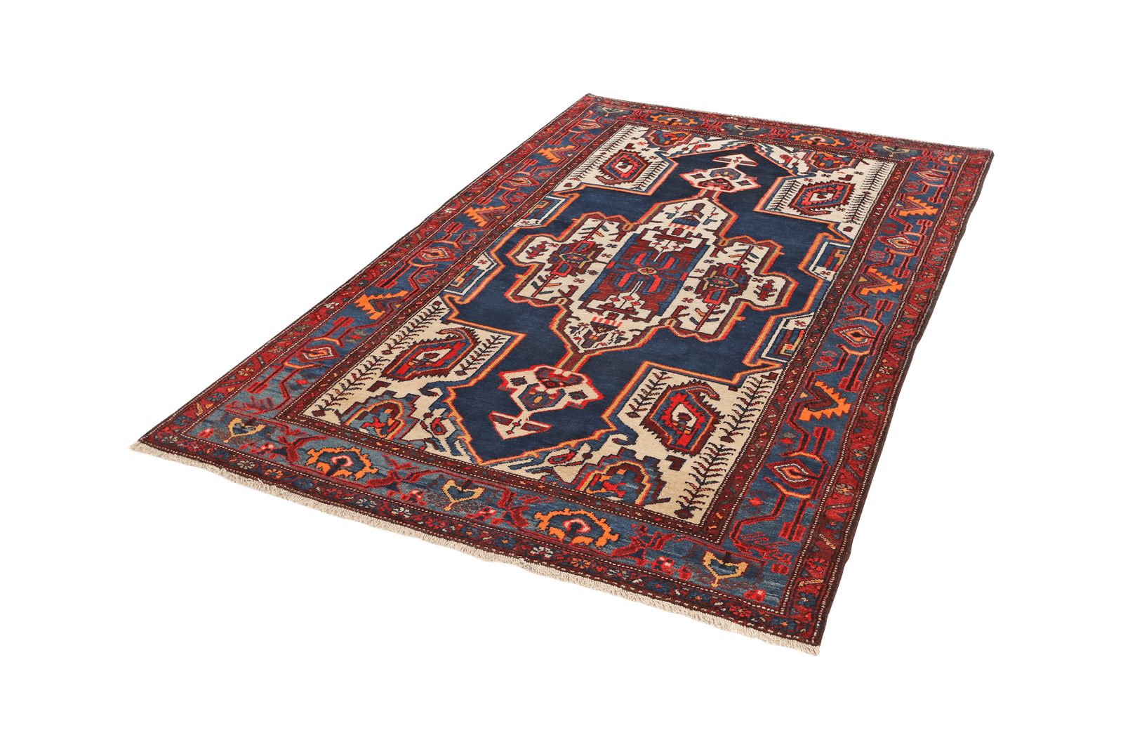 Aghbolagh — Hand-knotted, 131x206 cm, Blue, 100% Virgin Wool | View 5