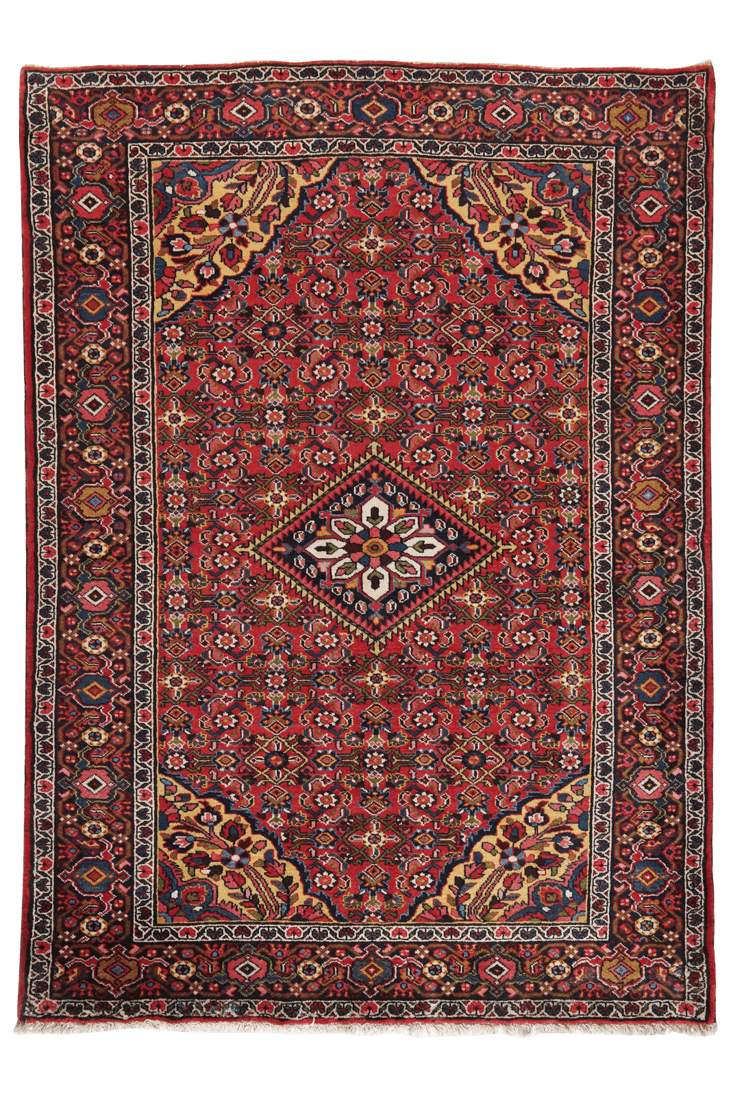 Koutabad — Hand-knotted, 150x212 cm, Red, 100% Virgin Wool | Main view